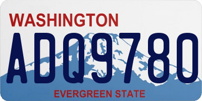 WA license plate ADQ9780