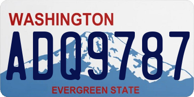 WA license plate ADQ9787