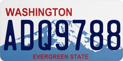 WA license plate ADQ9788