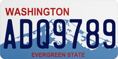 WA license plate ADQ9789