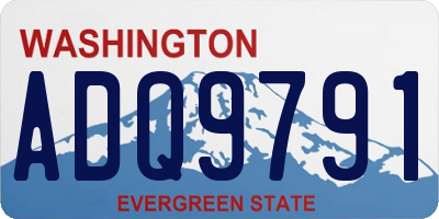 WA license plate ADQ9791
