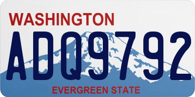 WA license plate ADQ9792