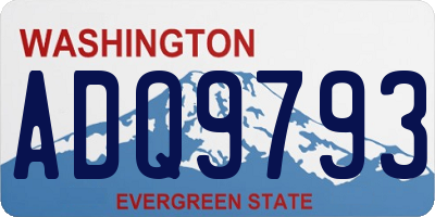 WA license plate ADQ9793