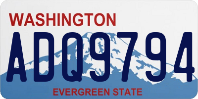 WA license plate ADQ9794