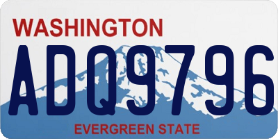 WA license plate ADQ9796