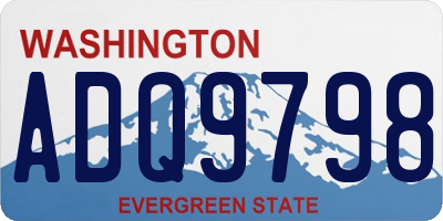 WA license plate ADQ9798