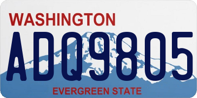 WA license plate ADQ9805