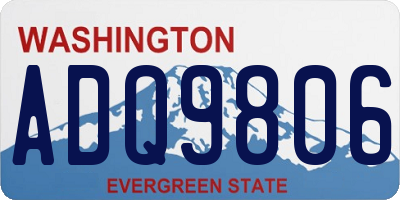 WA license plate ADQ9806