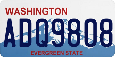 WA license plate ADQ9808