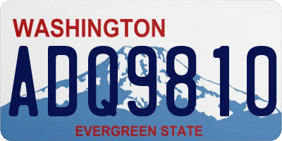 WA license plate ADQ9810
