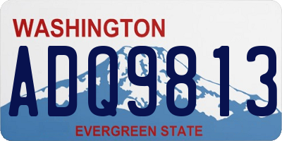 WA license plate ADQ9813