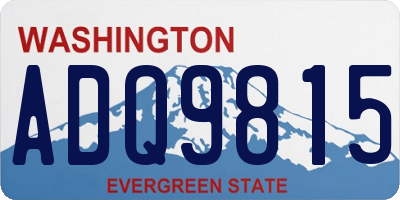 WA license plate ADQ9815