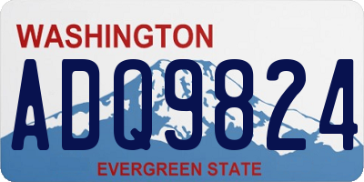WA license plate ADQ9824