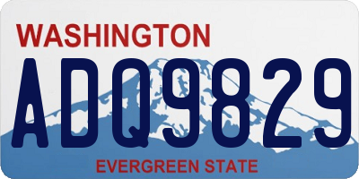 WA license plate ADQ9829