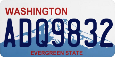 WA license plate ADQ9832