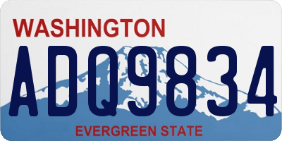 WA license plate ADQ9834