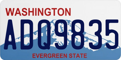 WA license plate ADQ9835