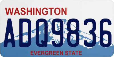 WA license plate ADQ9836