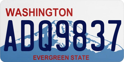WA license plate ADQ9837