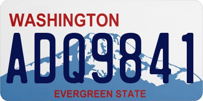 WA license plate ADQ9841