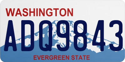 WA license plate ADQ9843