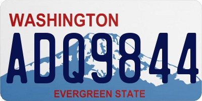 WA license plate ADQ9844