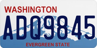 WA license plate ADQ9845