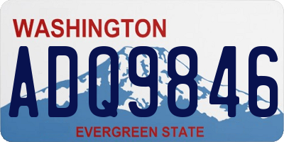 WA license plate ADQ9846