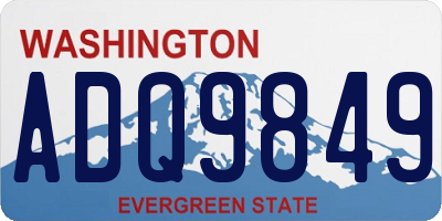 WA license plate ADQ9849