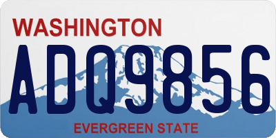 WA license plate ADQ9856