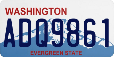 WA license plate ADQ9861