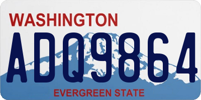 WA license plate ADQ9864