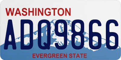 WA license plate ADQ9866