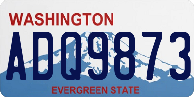 WA license plate ADQ9873