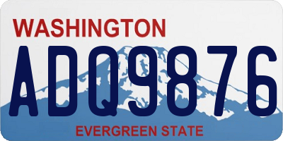 WA license plate ADQ9876