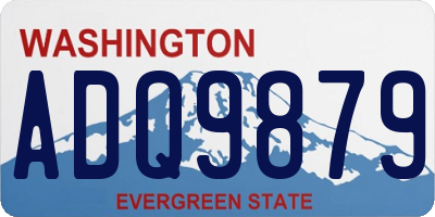 WA license plate ADQ9879