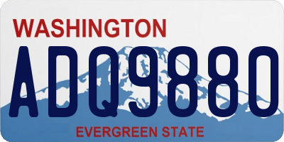 WA license plate ADQ9880