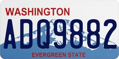 WA license plate ADQ9882