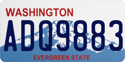 WA license plate ADQ9883