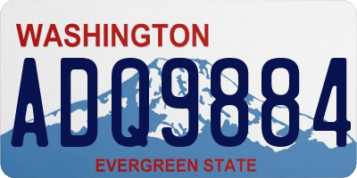 WA license plate ADQ9884