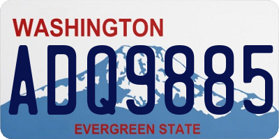 WA license plate ADQ9885