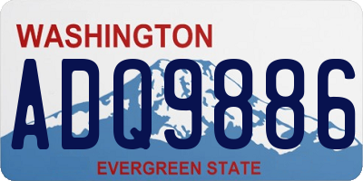 WA license plate ADQ9886
