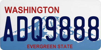 WA license plate ADQ9888