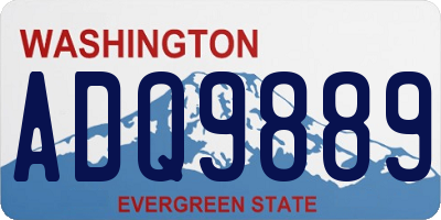 WA license plate ADQ9889