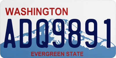 WA license plate ADQ9891