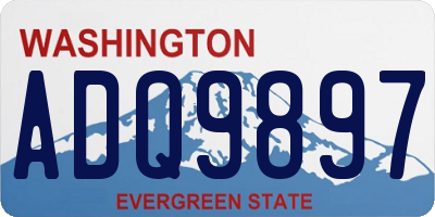 WA license plate ADQ9897