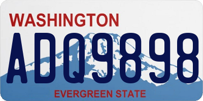 WA license plate ADQ9898