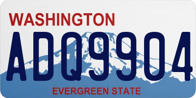 WA license plate ADQ9904