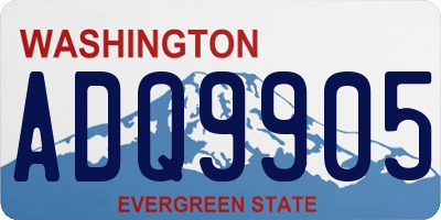 WA license plate ADQ9905