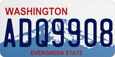 WA license plate ADQ9908